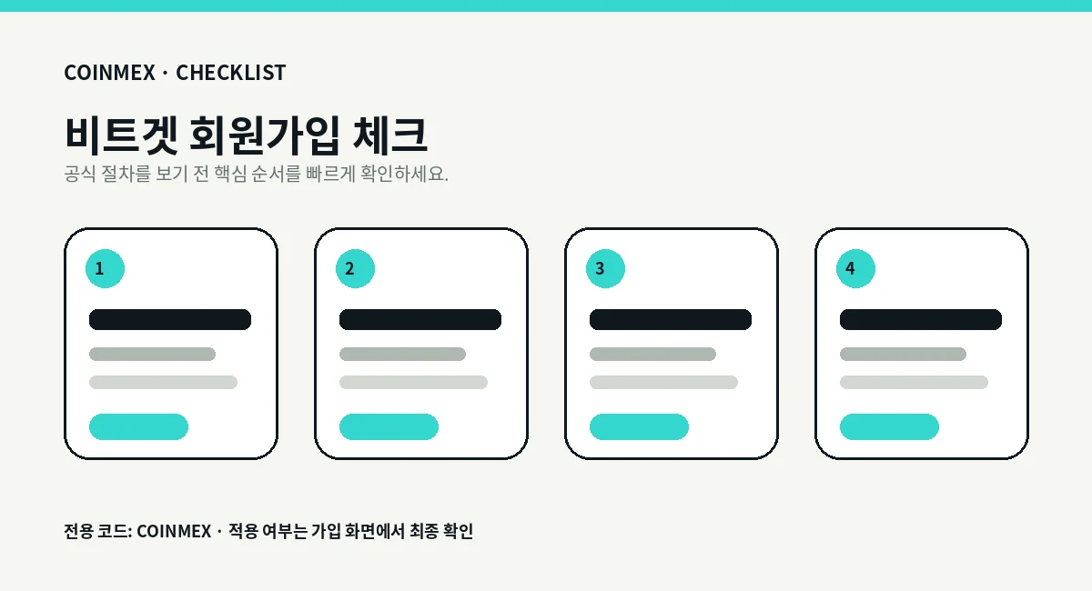 Bitget 가입 체크리스트
